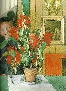 Carl Larsson britas kaktus-skrattet oil painting reproduction